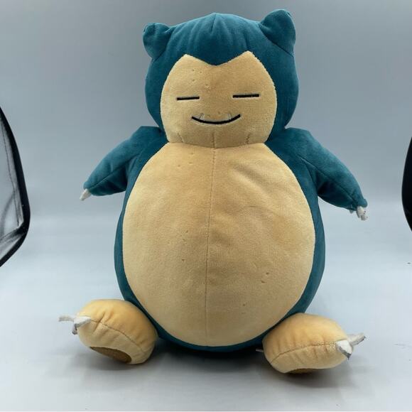 Pokémon Snoralax Teal Blue Medium Size Plush Stuffed Toy - Picture 1 of 11